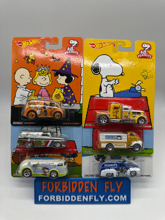 Hot Wheels Premium - Pop Culture 2014 - Peanuts Series - Set of 6