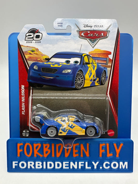 Disney Pixar Cars Movie - 20 Year Anniversary Release - Flash Nilsson (WGP Racer)