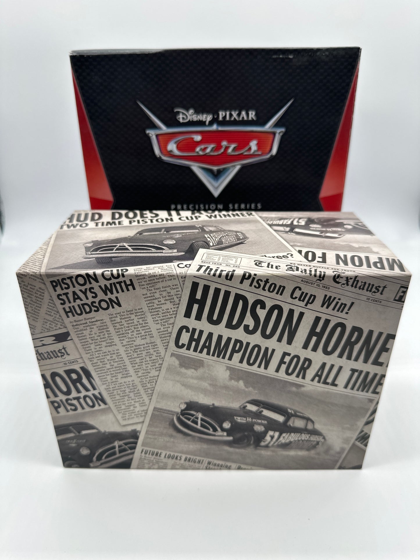 Disney Pixar Cars Movie - 2016 SDCC Comic Con Exclusive - Precision Series Dirt Track Fabulous Hudson Hornet w/ Display