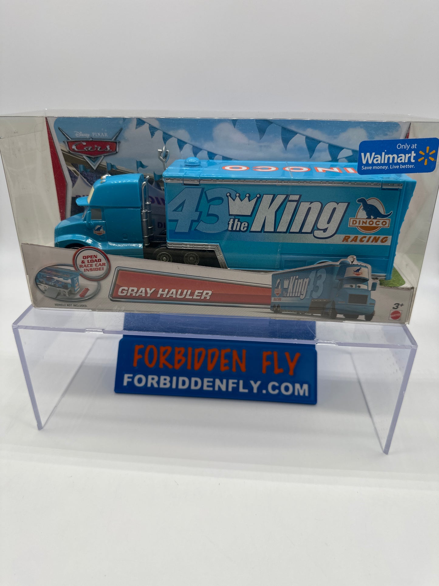 Disney Pixar Cars Movie - Walmart Exclusive - Gray Hauler (Strip Weathers “The King” #43 Hauler) - Open & Load