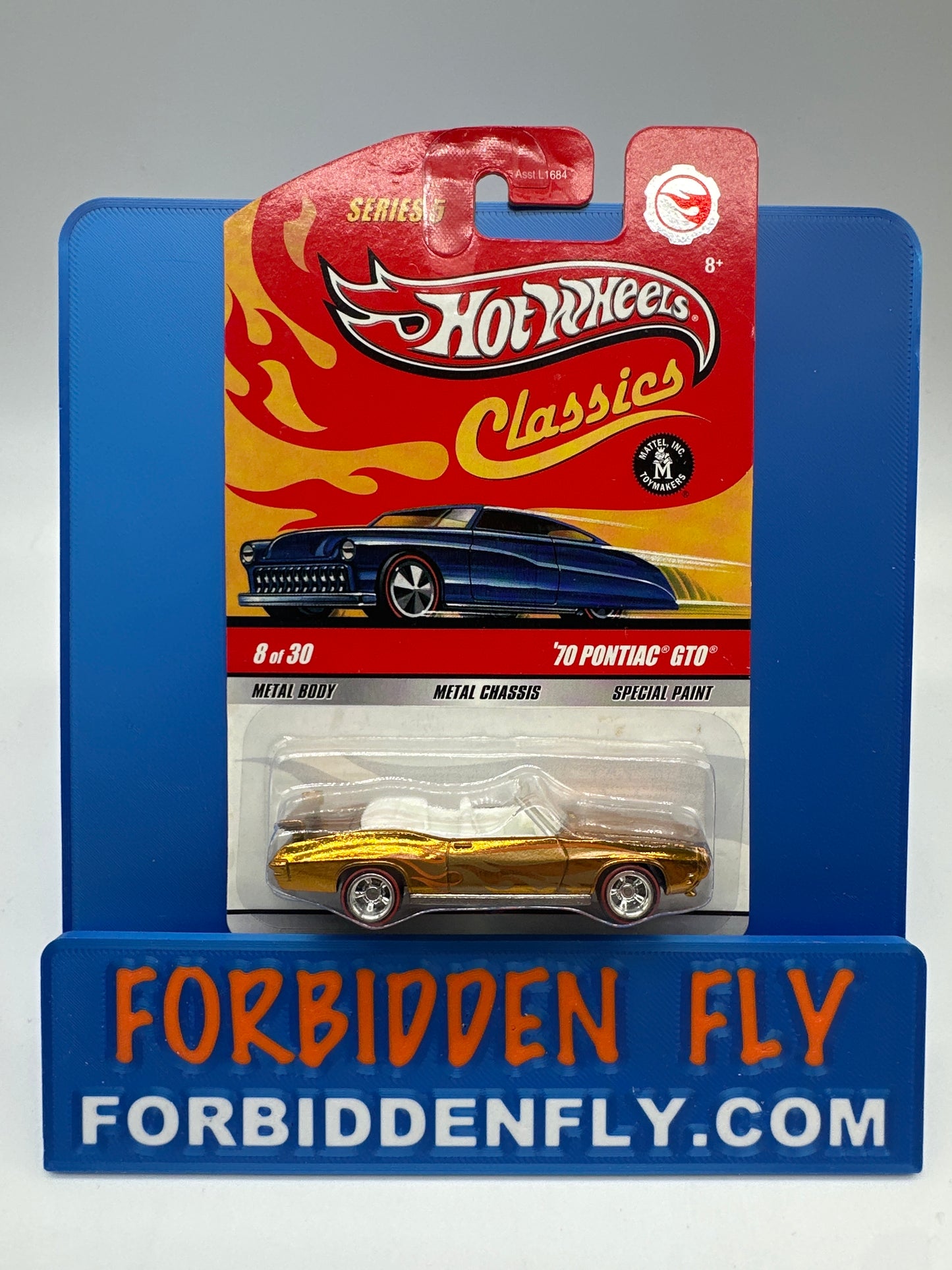 Hot Wheels Classics CHASE - Series 5 #8 of 30 - Gold ‘70 Pontiac GTO