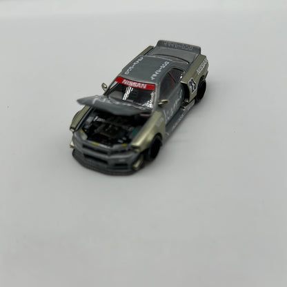 Kaido House (x MiniGT) - Raw Chase Release #103 - Green Nissan Nismo Skyline GT-R (R34) - Kaido Works V4