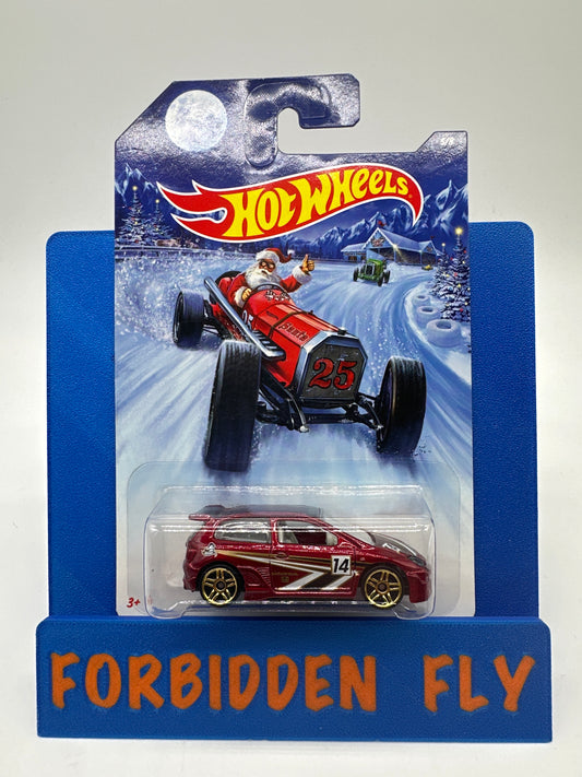 Hot Wheels 2014 Holiday Hot Rods - Honda Civic - Maroon