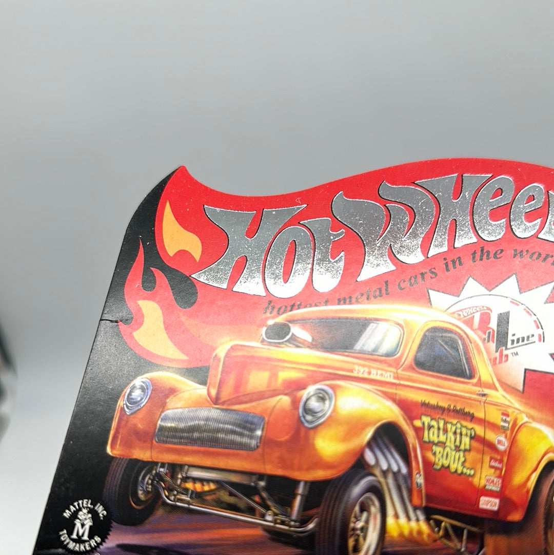 Hot Wheels RLC Red Line Club - 2019 Release - ‘41 Willy’s Gasser - Talkin’ Bout - Orange