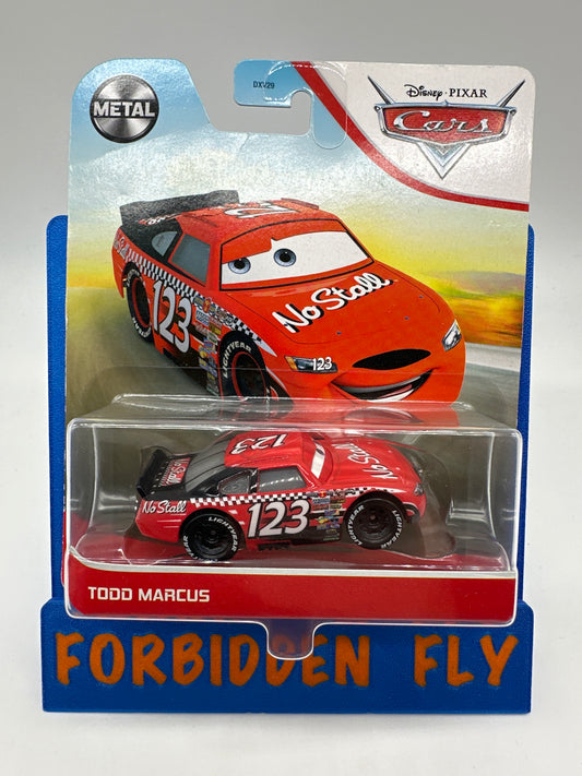 Disney Pixar Cars Movie - Metal Logo Card Release - Piston Cup Racer - Todd Marcus (#123 No Stall)