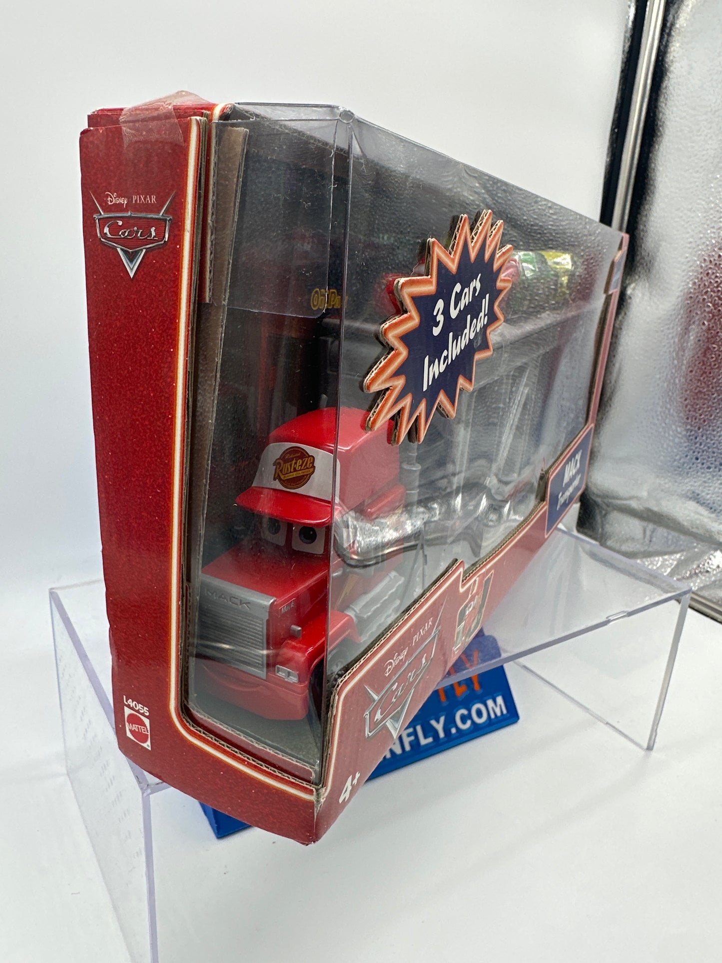 Disney Pixar Cars Movie - Supercharged - Mack Transporter Hauler with 3 Cars Set