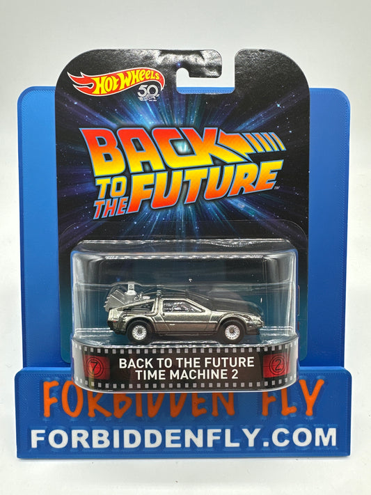 Hot Wheels 2018 Retro Entertainment Premium Movie Reel Single - Back to the Future Movie - Back to the Future Time Machine 2 Delorean