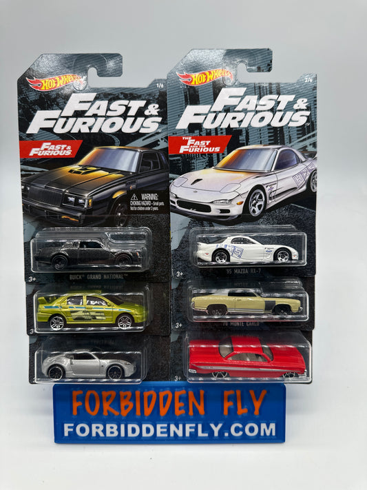 Hot Wheels - Walmart Exclusive - 2018 Fast & Furious Mainline Series Complete Set of 6