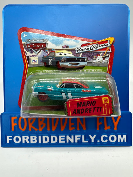 Disney Pixar Cars Movie - Race O Rama Short Card - Mario Andretti