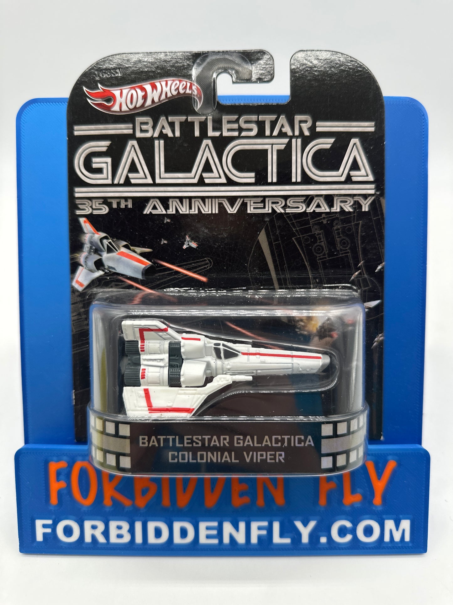 Hot Wheels 2013 Retro Entertainment Premium Single - Battlestar Galactica (35th Anniversary) - Colonial Viper (Movie Reel Packaging)