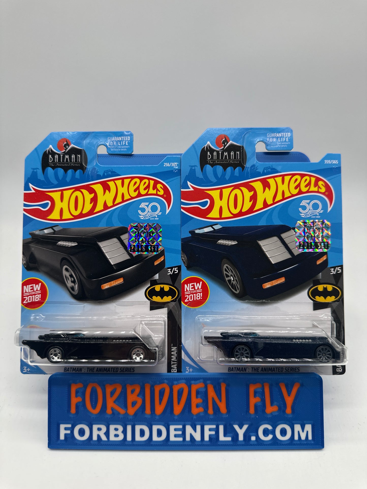 Hot Wheels Mainline - Factory Stickered 2018 - Animated Series Batmobile - Lot Of 2