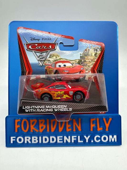 Disney Pixar Cars Movie - Cars 2 Movie - (Short Card) Lightning McQueen with Racing Wheels