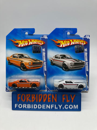 Hot Wheels Mainline - 2009 Factory Stickered - Muscle Mania Series - ‘65 Mustang Fastback - Lot Of 2