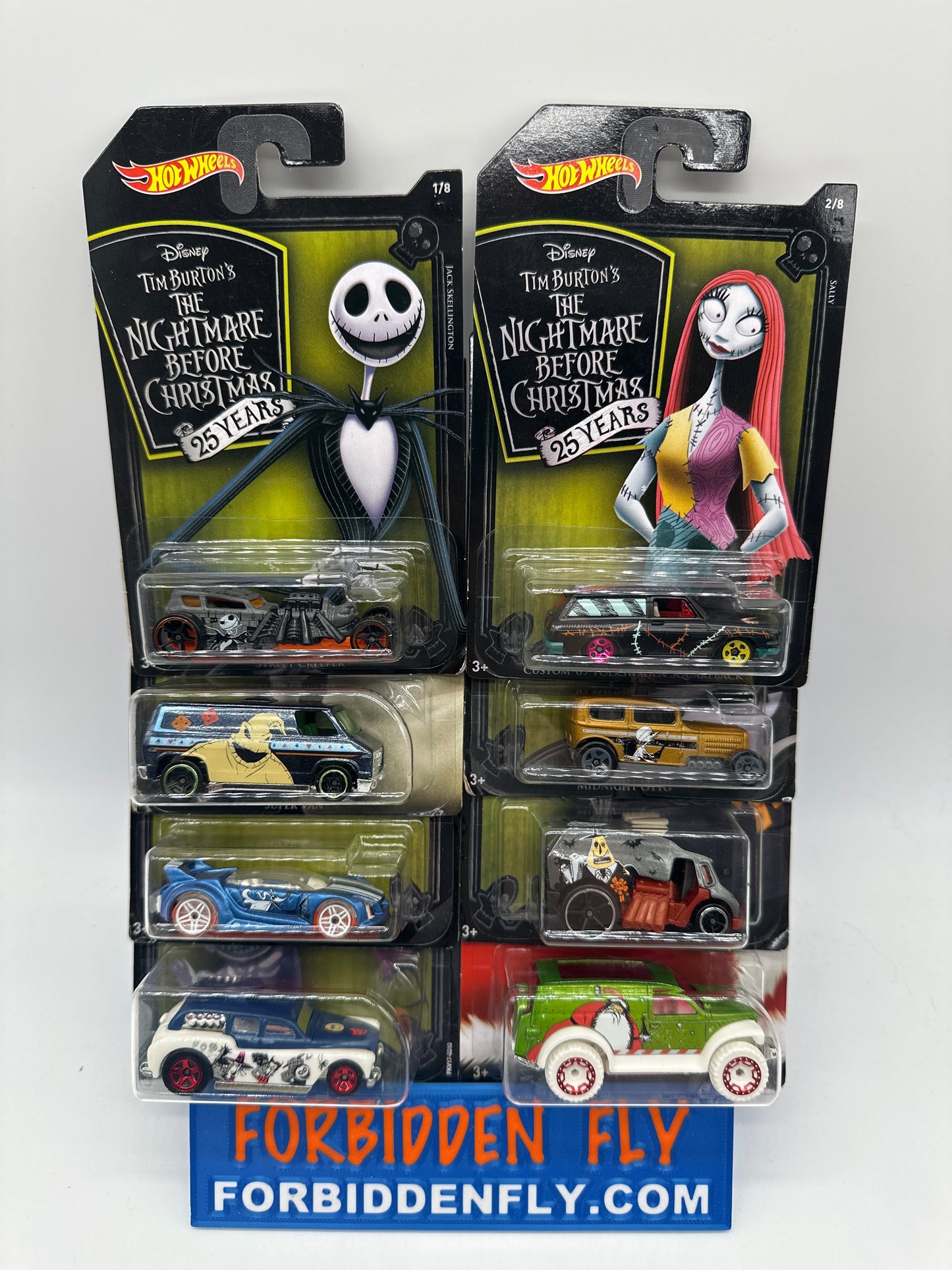 Hot Wheels Mainline - Walmart Exclusive 2018 Nightmare Before Christmas Series - Complete Set of 8