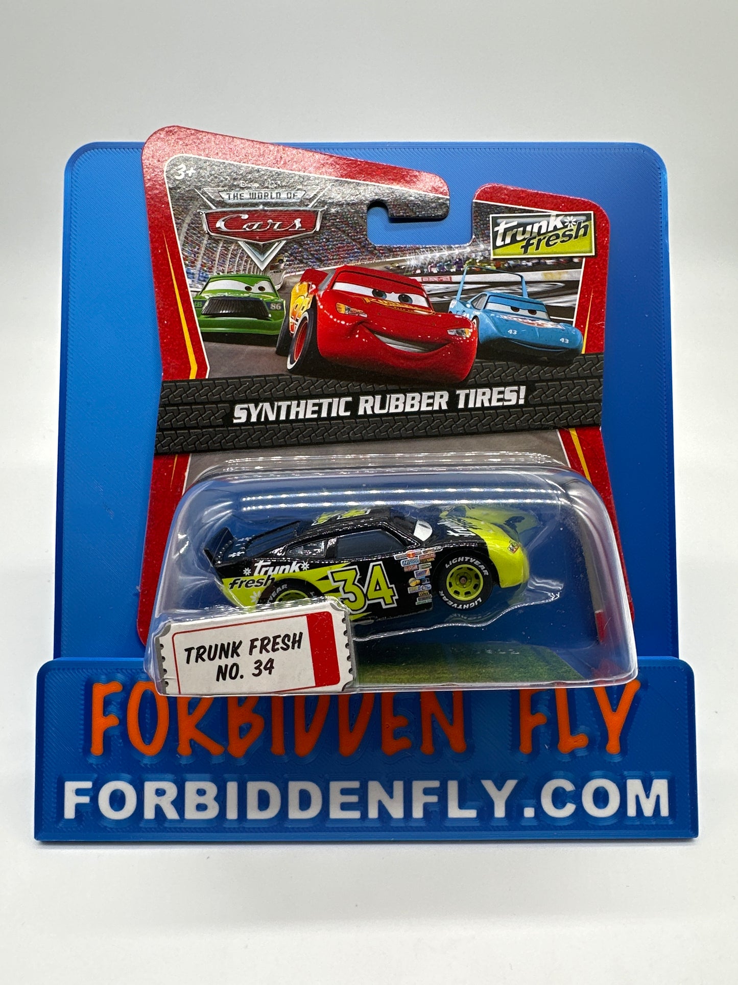 Disney Pixar Cars Movie - Piston Cup Racer w/ Synthetic Rubber Tires #34 Trunk Fresh