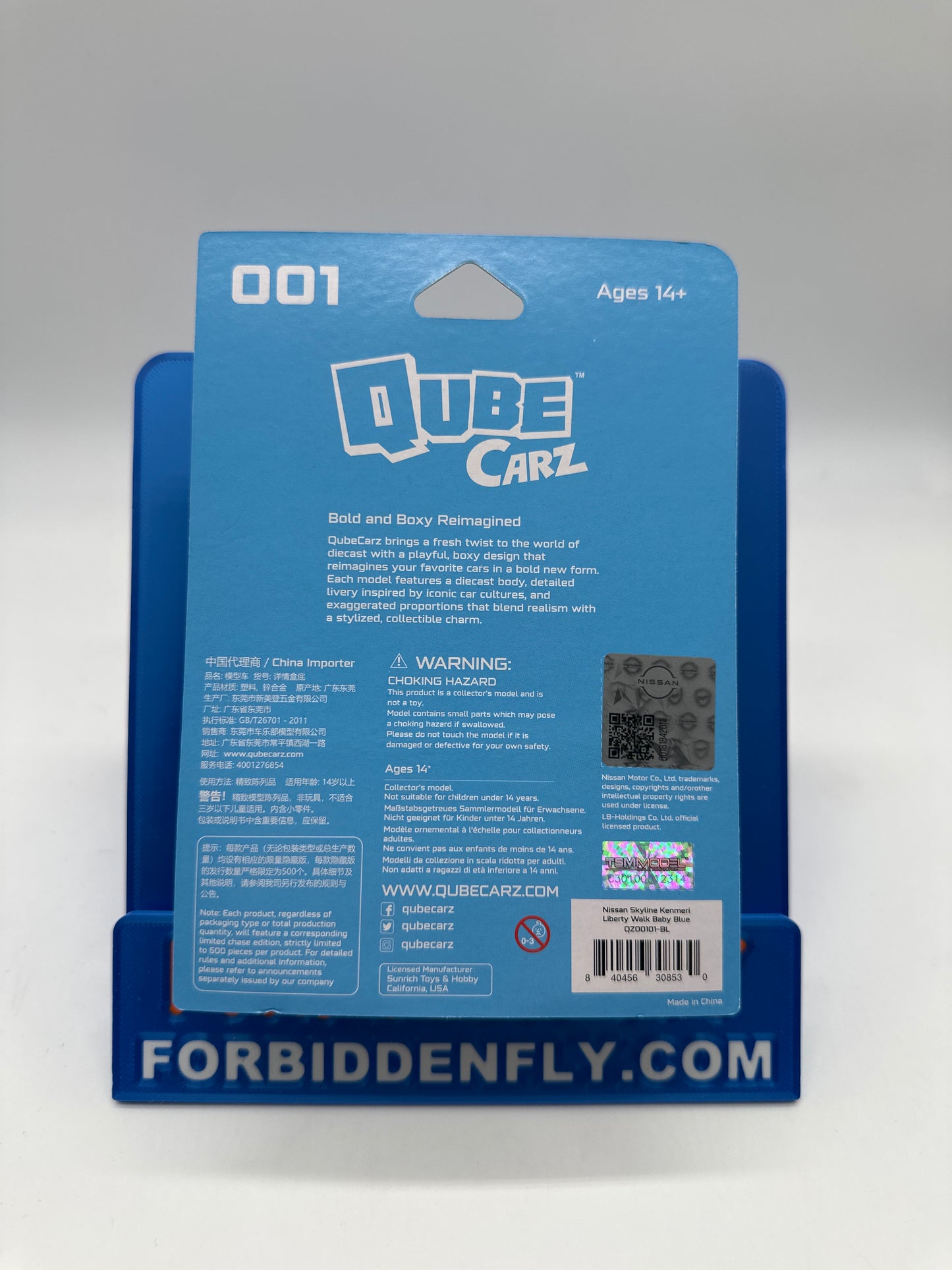 Mini GT Qube Carz - #001 Nissan Skyline Kenmeri Liberty Walk Baby Blue