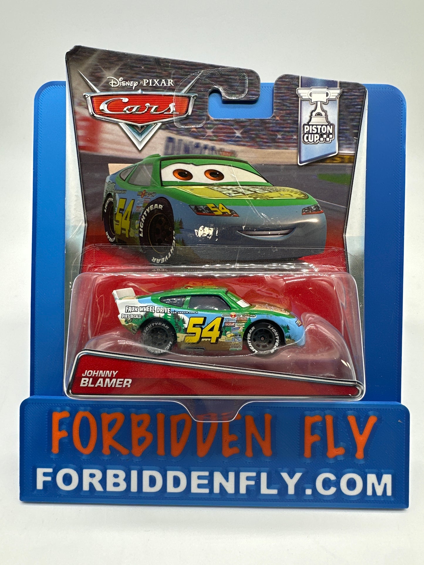Disney Pixar Cars Movie - Piston Cup Series - Johnny Blamer (Faux Wheel Drive #54)