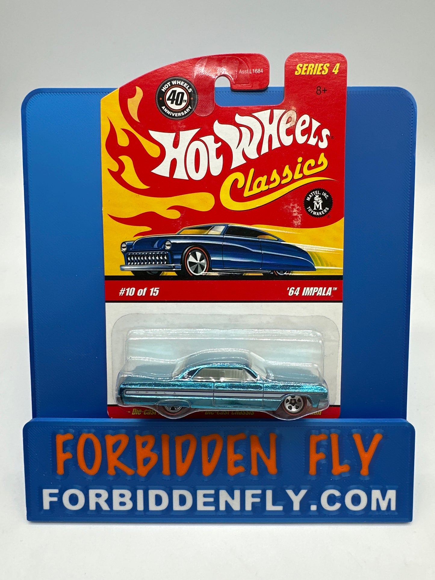 Hot Wheels Classics - Series 4 #10 of 15 - Aqua ‘64 Impala
