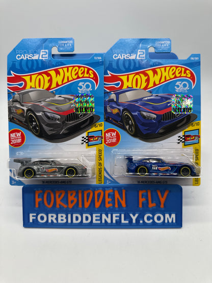 Hot Wheels Mainline - Factory Stickered 2018 - ‘16 Mercedes-AMG GT3 - Lot Of 2