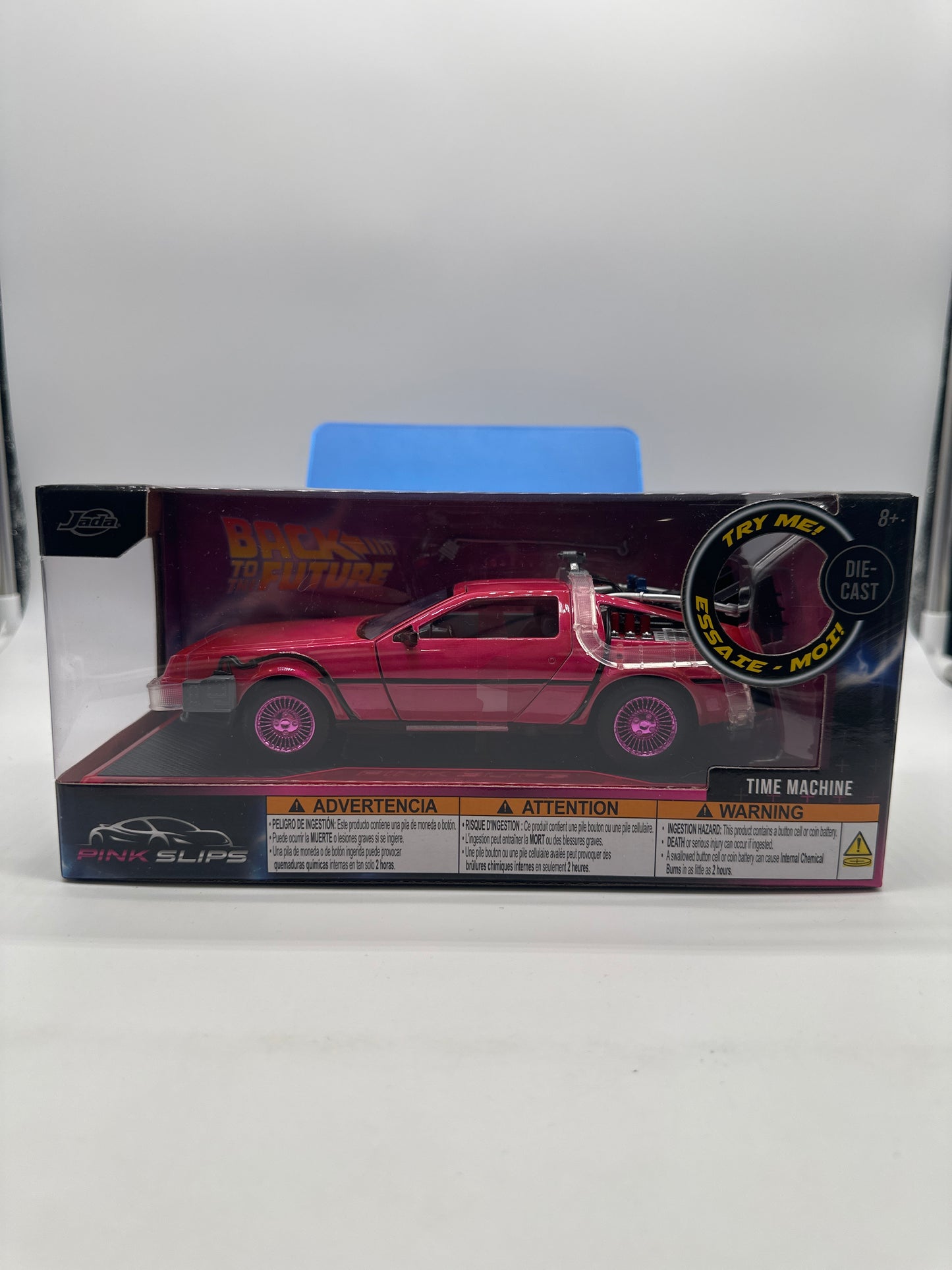 Jada 1:24 Scale - Pink Slips Series - Pink Back To The Future Time Machine