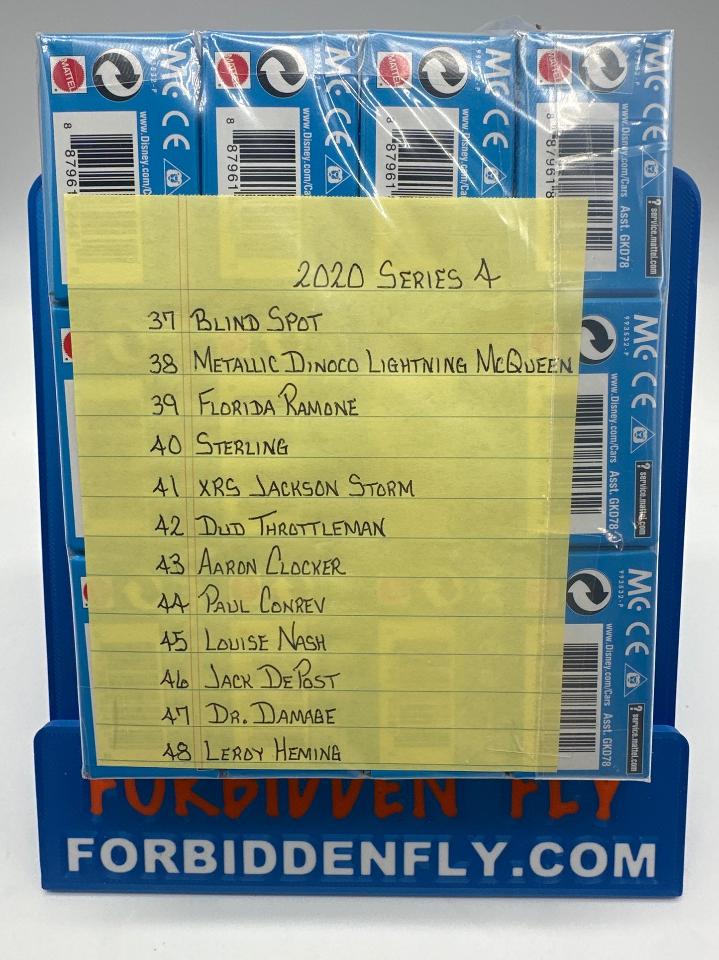 Disney Pixar Cars Movie Metal Mini Racers - 2020 Series 4 (Bright Blue Box) - Complete set of 12 (unopened)