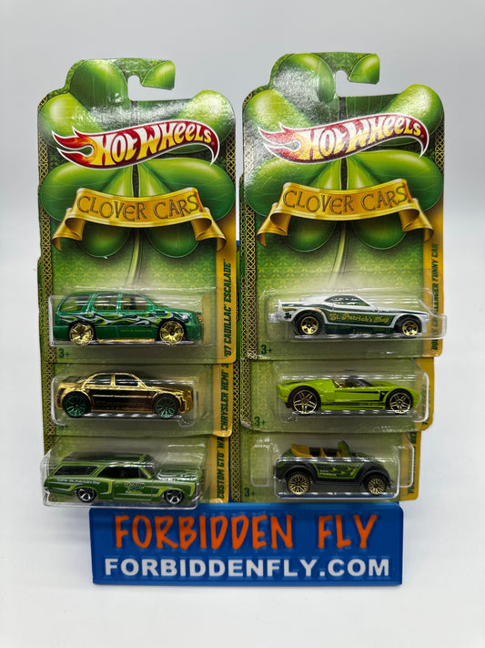 Hot Wheels - 2011 St. Patrick’s Day Clover Cars Series - Complete Set of 6