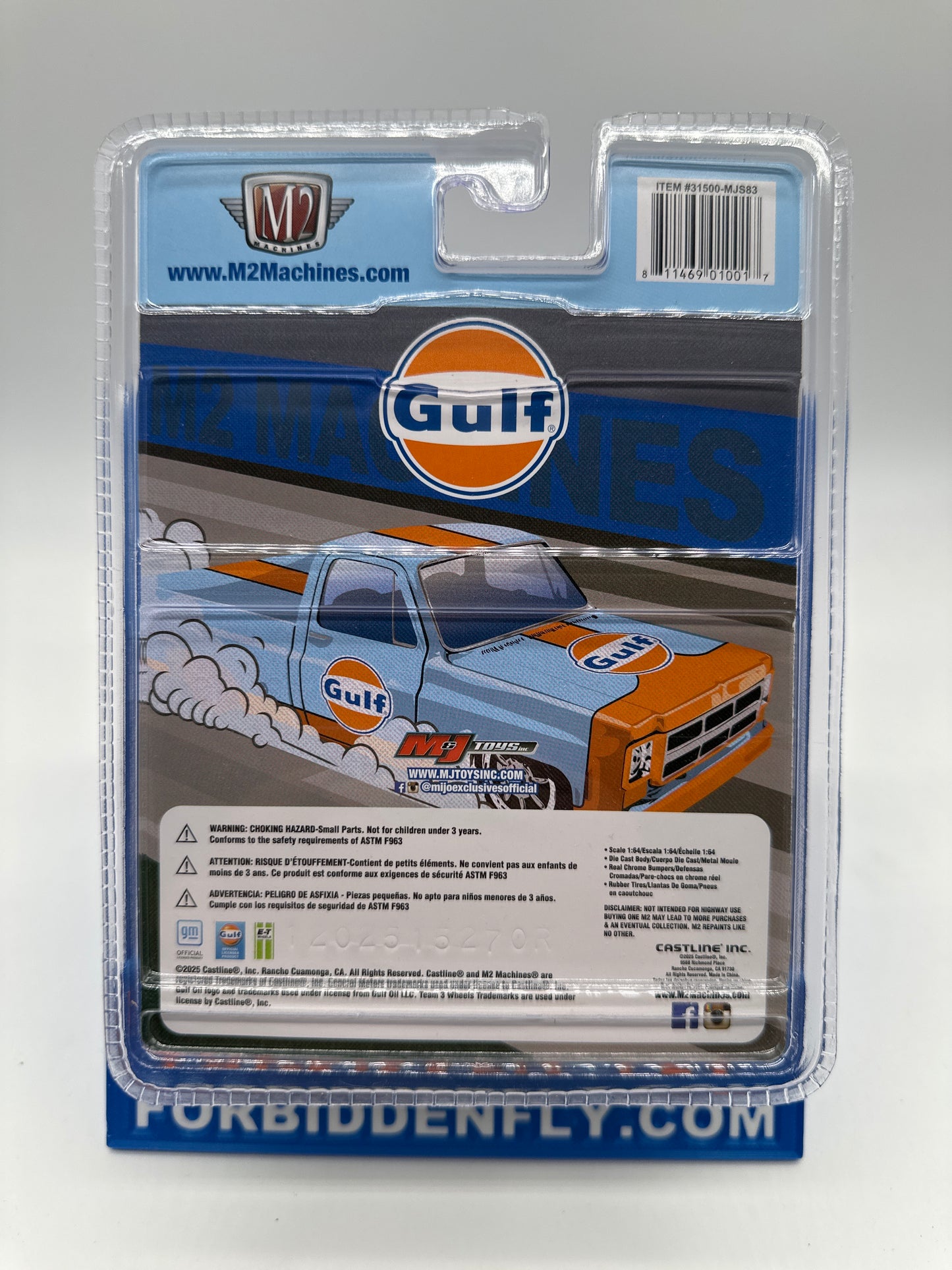 M2 Machines 2025 MiJo Exclusive - 1979 GMC Sierra Classic 15 - Gulf Livery - Regular