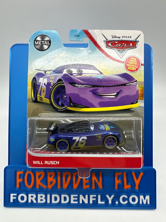 Disney Pixar Cars Movie - Metal Logo Card Release - Cars 3 Next Gen Racer - Will Rusch (#76 Vinyl Toupee)