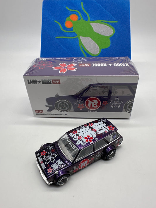 Kaido House (x MiniGT) - Regular Release #114 - Purple Datsun Kaido 510 Wagon Hanami V3