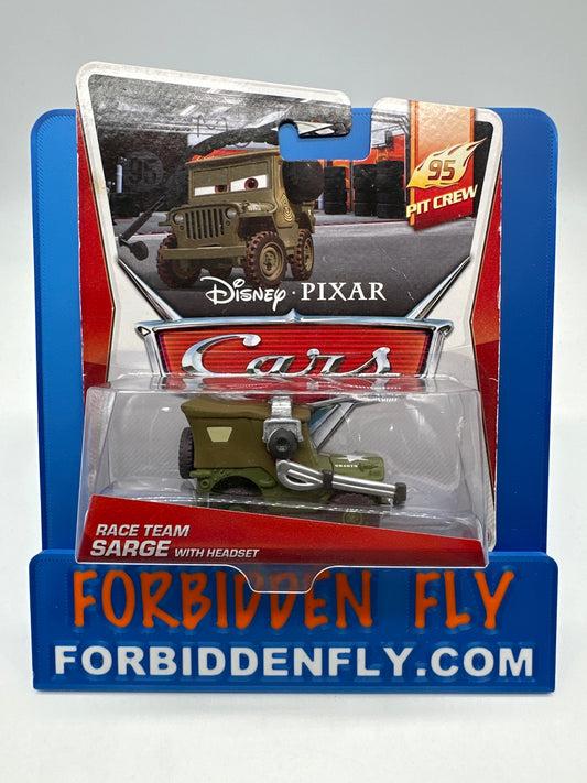 Disney Pixar Cars Movie - 95 Pit Crew Series - Race Team Sarge with Headset