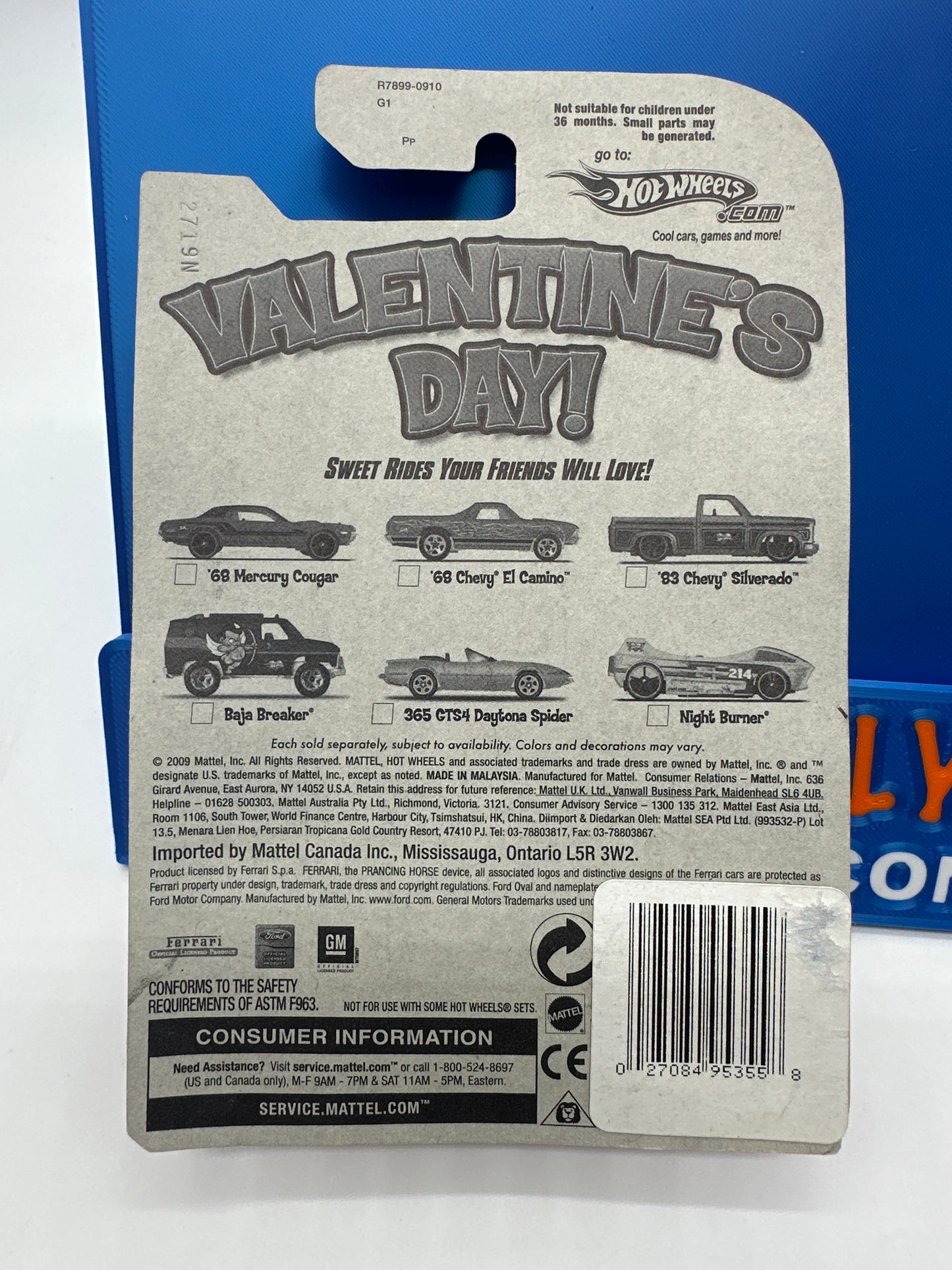 Hot Wheels - Walmart Exclusive 2009 Valentine’s Day Series - Complete Set of 6