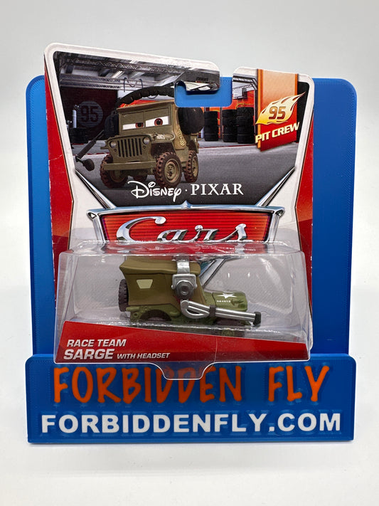 Disney Pixar Cars Movie - 95 Pit Crew Series - Race Team Sarge with Headset