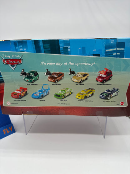 Disney Pixar Cars Movie - Target Exclusive Piston Cup Nights Series - Speedway 9 Pack Set w/ Four Exclusive Vesicles