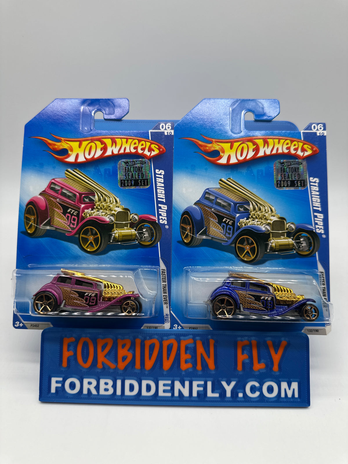 Hot Wheels Mainline - 2009 Factory Stickered - Faster Than Ever Series - Straight Pipes - Lot Of 2