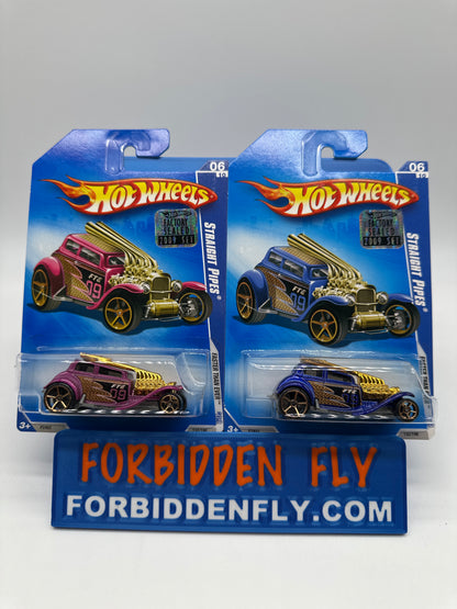 Hot Wheels Mainline - 2009 Factory Stickered - Faster Than Ever Series - Straight Pipes - Lot Of 2