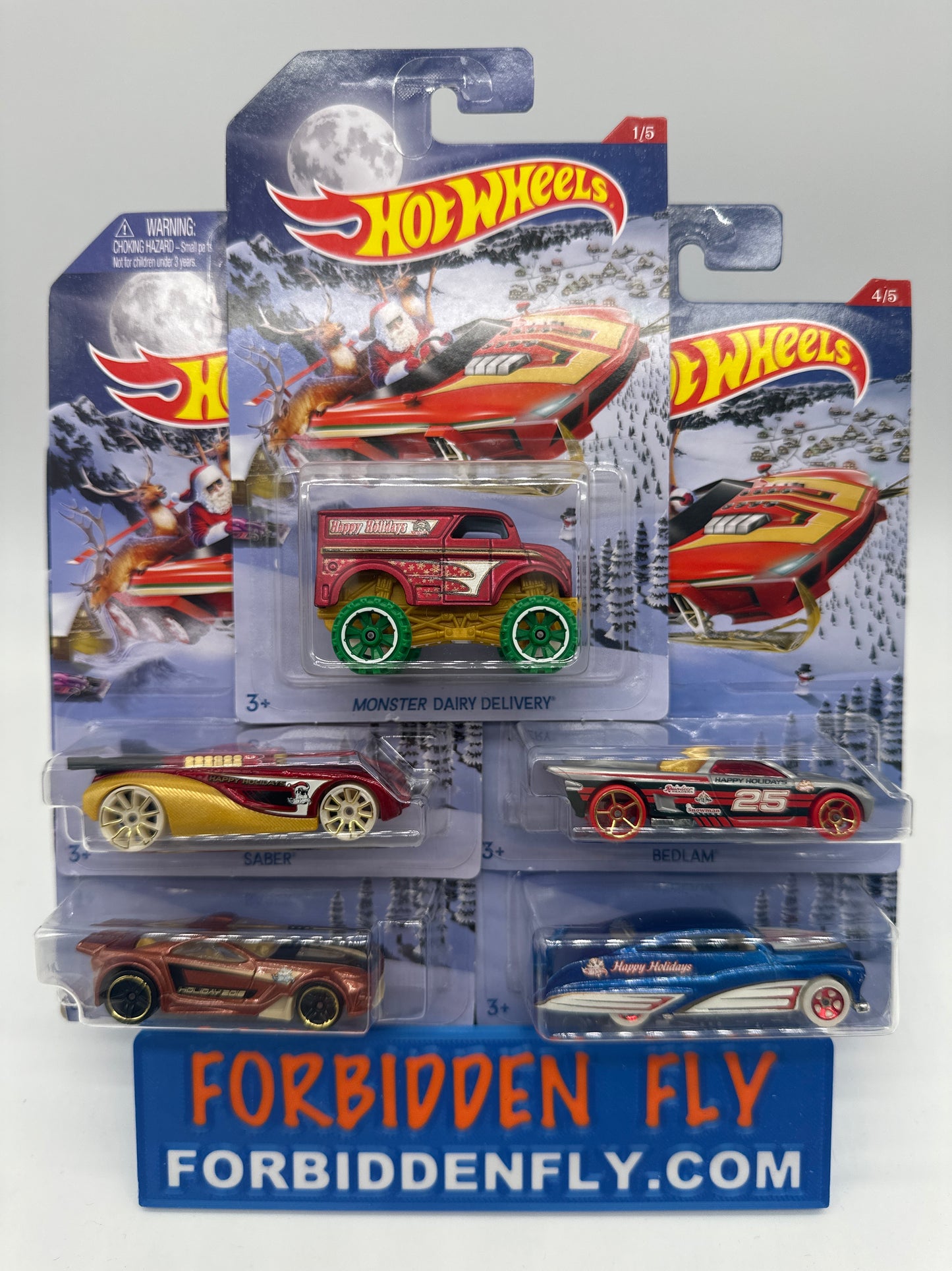 Hot Wheels - Wal Mart Exclusive 2016 Holiday Hot Rods Series - Complete Set of 6