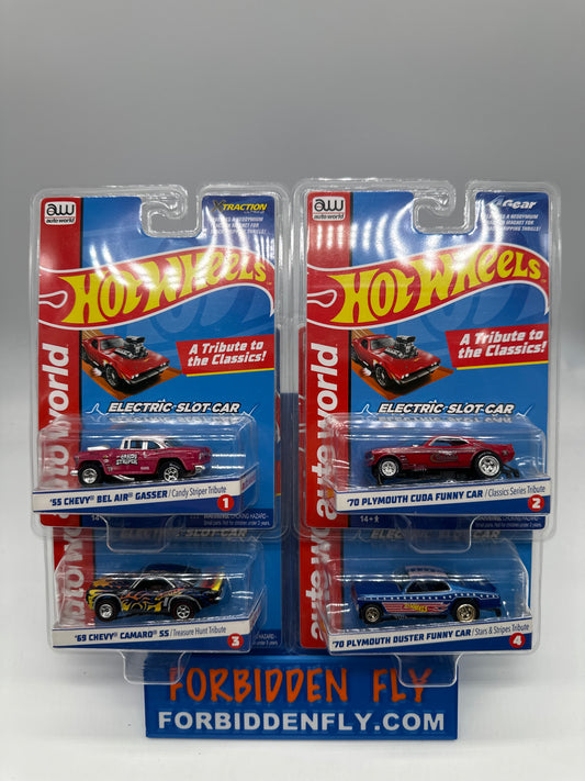 Auto World Slot Car - Hot Wheels Collaboration - Complete Set Of 4
