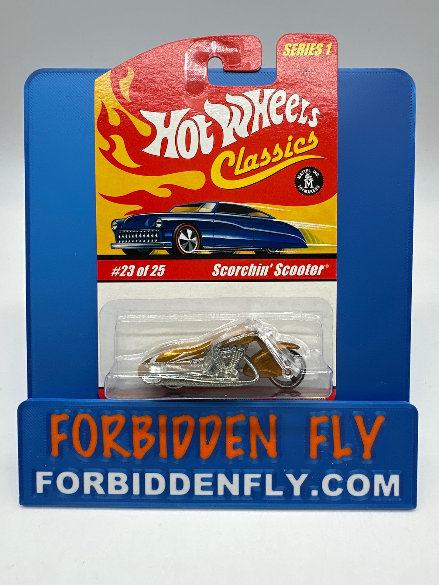 Hot Wheels Classics - Series 1 #23 of 25 - Yellow Scorchin’ Scooter