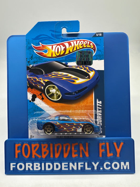 Hot Wheels 2011 Factory Sticker - ‘97 Corvette - Blue