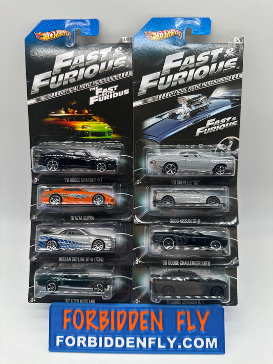 Hot Wheels - Walmart Exclusive - 2013 Fast & Furious Mainline Series Complete Set of 8