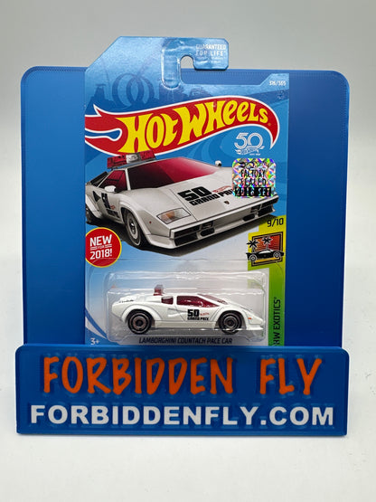 Hot Wheels Mainline - Factory Stickered 2018 - Lamborghini Countach Pace Car - Lot Of 2