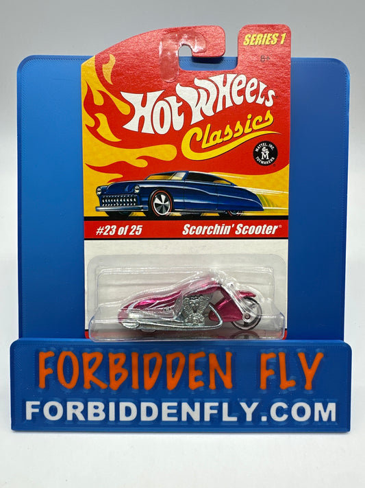 Hot Wheels Classics - Series 1 #23 of 25 - Pink Scorchin’ Scooter