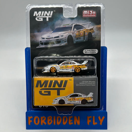 Mini GT Chase #618 - White Liberty Walk LB Super Silhouette Nissan S15 Silvia #23