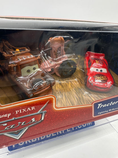 Disney Pixar Cars Movie - Supercharged Series Multipack - Tractor Tippin’ Set (Lightning McQueen, Mater, Tractor 3 Pack)