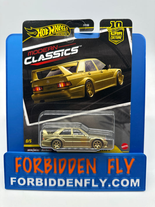 Hot Wheels Car Culture Premium - 2026 Modern Classics 6 Series Single - #0/5 Gold Chase - Mercedes-Benz 190 E 2.5-16 EVO II