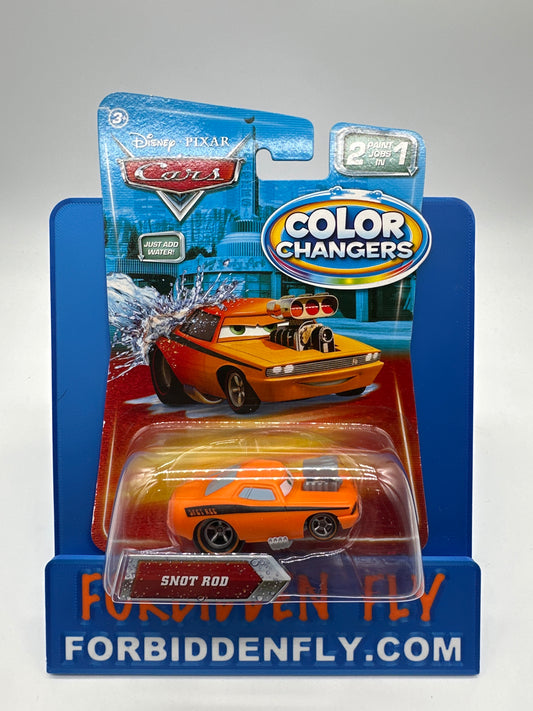Disney Pixar Cars Movie - 2009 Color Changers - Red to Orange Snot Rod
