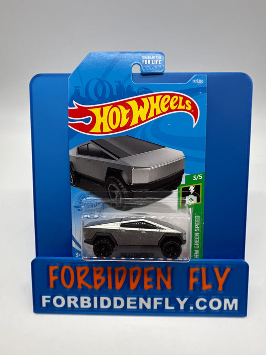 Hot Wheels Mainline - 2021 HW Green Speed Series - Tesla Cybertruck