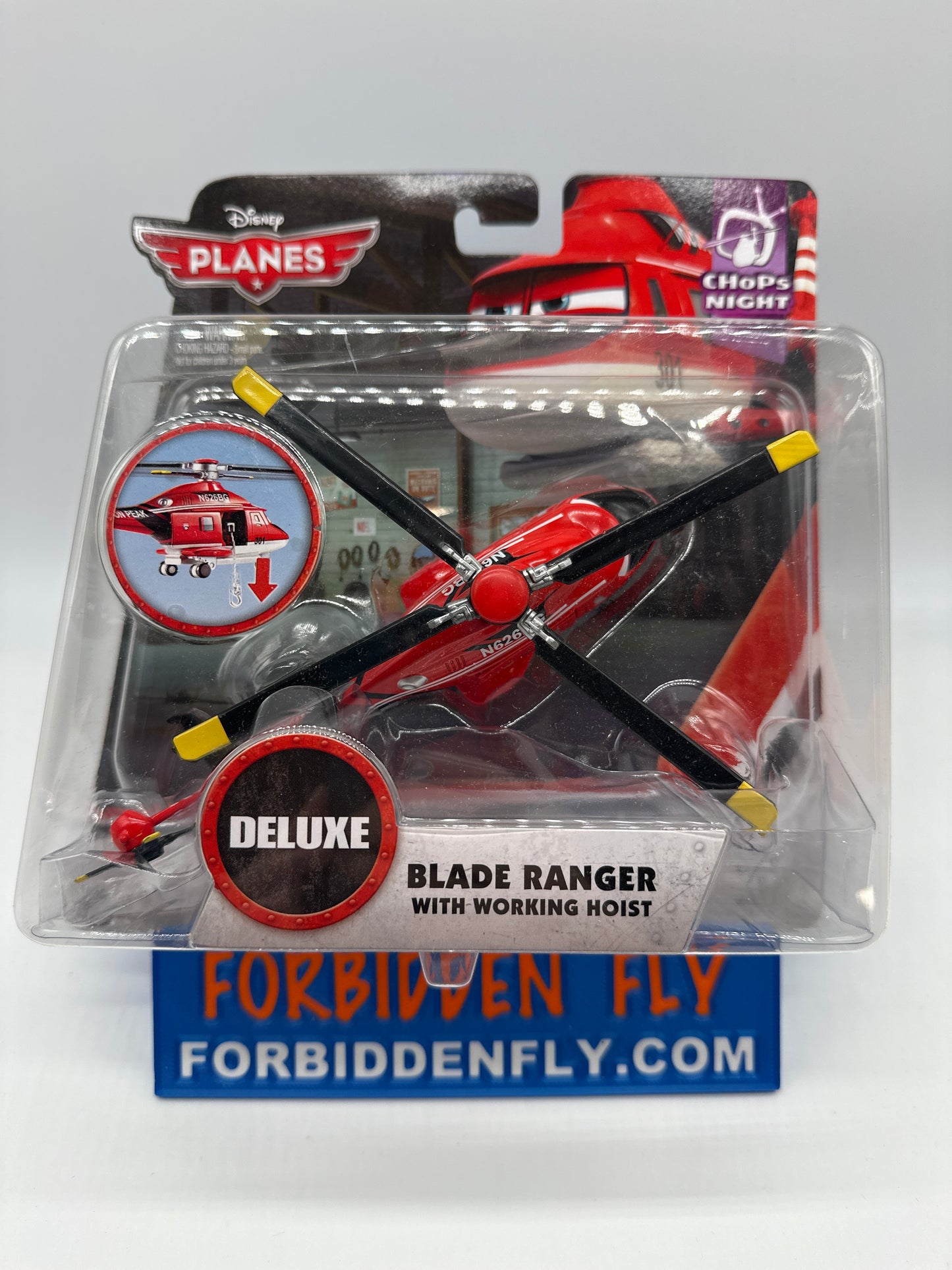 Disney Pixar Planes Movie - Chops Night Series - Deluxe Size Blade Ranger with Working Hoist