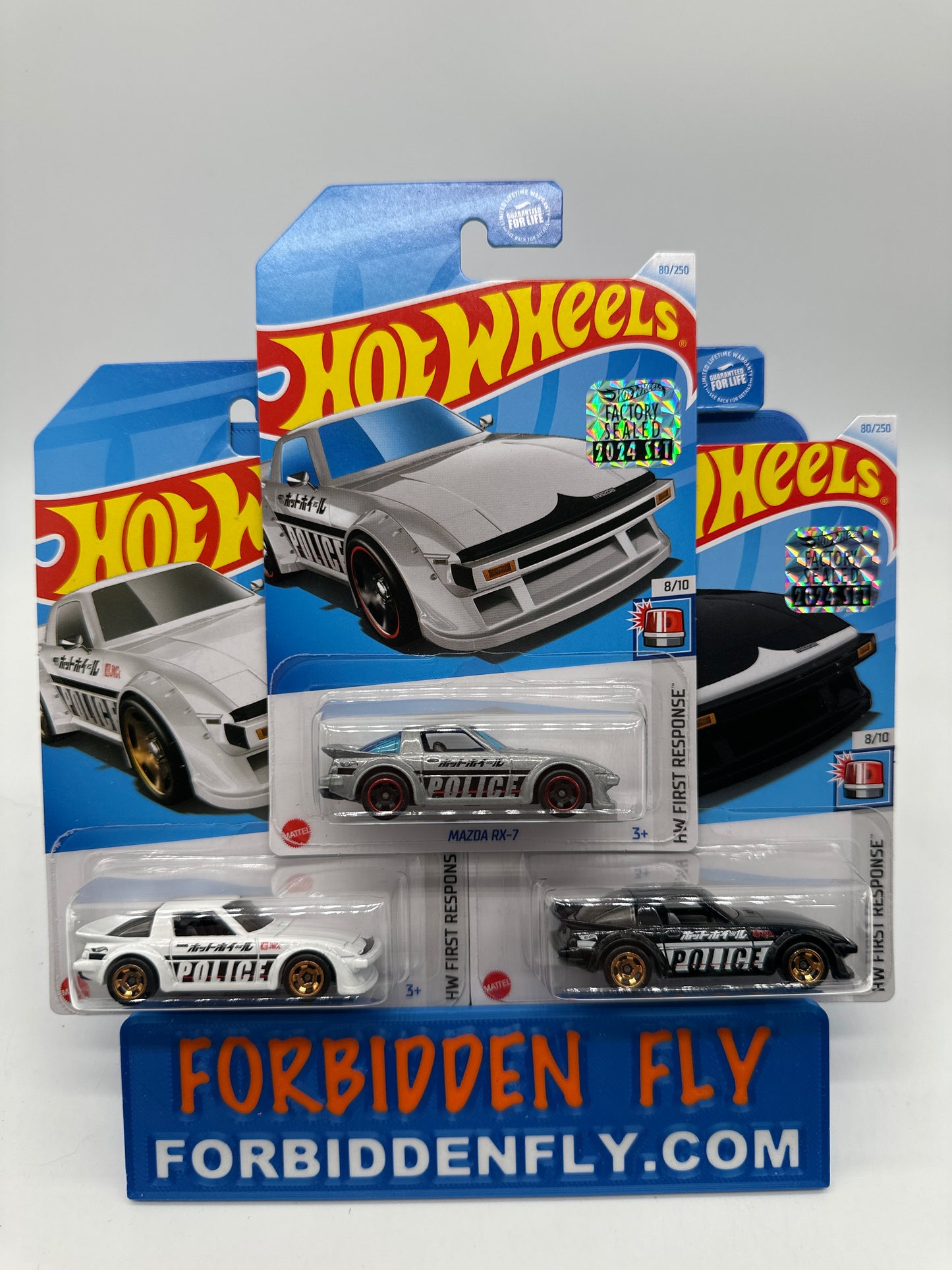Hot Wheels Mainline - Factory Stickered 2024 - Mazda RX-7 - Lot Of 3