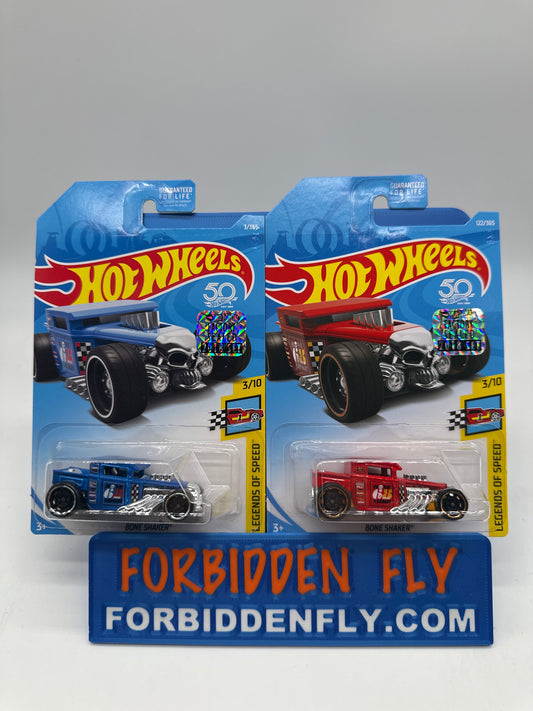Hot Wheels Mainline - Factory Stickered 2018 - Bone Shaker - Lot Of 2